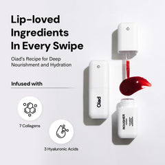 Oiad Liptique post-application glow with subtle sheen.