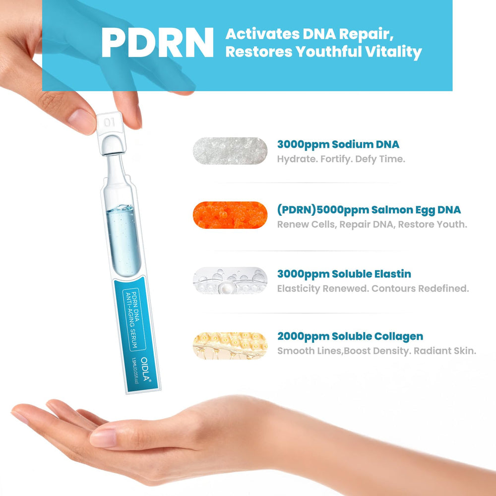OIDLA Salmon DNA Serum texture swatch demonstrates non-greasy absorption