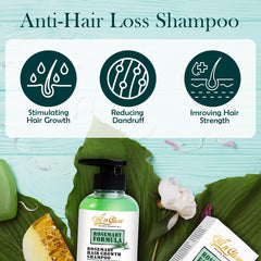 OilnGlow rosemary shampoo splash bottle—refreshing cleanse for scalp health.