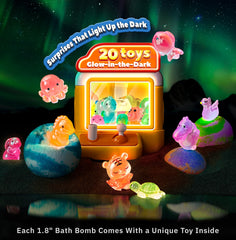 OinkSplash glow-in-the-dark toy reveal enhances bath time fun