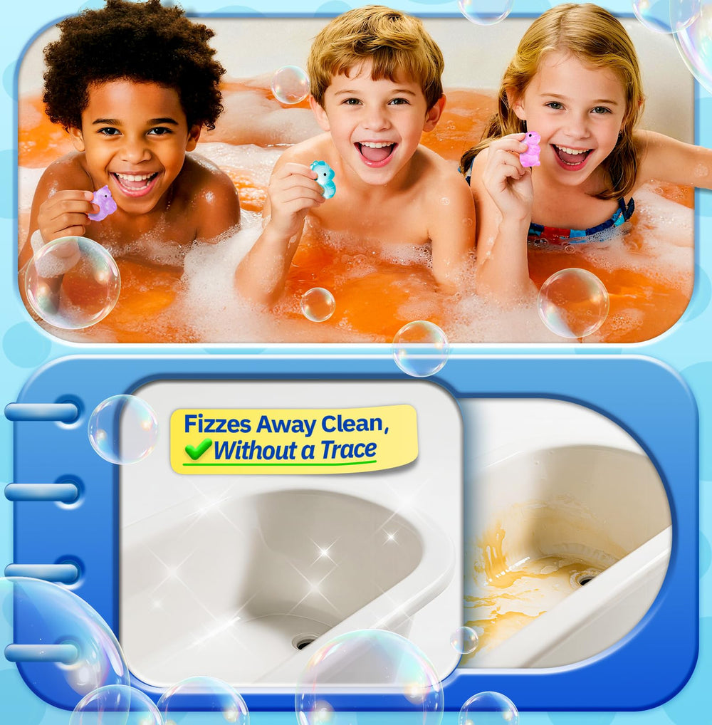 OinkSplash peach scent bath bomb with fruity fragrance for kids