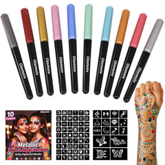 Oiomniv temporary tattoo markers set shown in product display for creative planning.