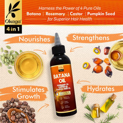 Okaga Batana Oil drop on hair tips demonstrates softness and manageability