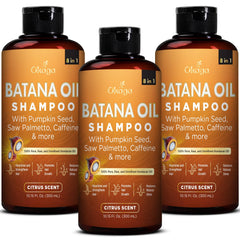 Okaga Batana Oil Shampoo bottle ready for a hydrating daily cleanse.