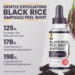 Okaga willow bark exfoliation close-up highlighting impurities and smoother texture