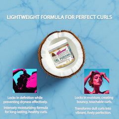 OKAY Miami South Beach Curl Pudding close-up highlights coconut scent.