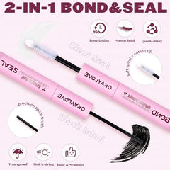 OKAYLOVE lash cluster glue seal locks extensions for all-day wear and moisture resistance