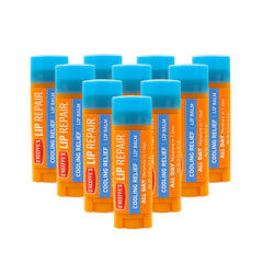 O'Keeffe's Lip Repair cooling relief lip balm close-up texture shows instant hydration.