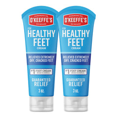 O'Keeffe's Healthy Feet cream tube ready for application on dry feet