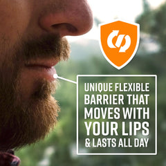 O'Keeffe's Lip Repair texture on lips after application