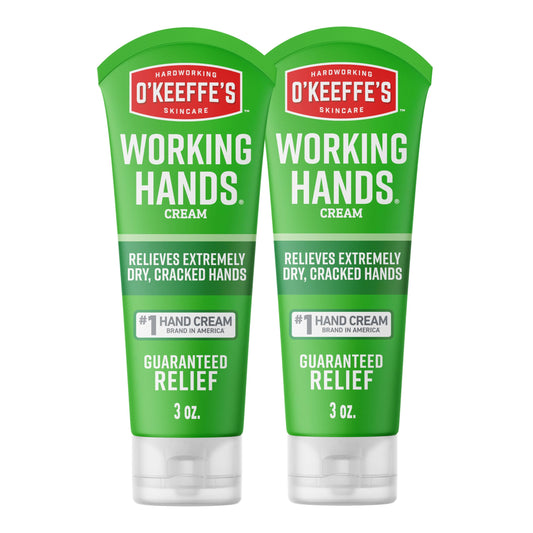 O'Keeffe's Working Hands bottle applying moisture for extreme dryness relief