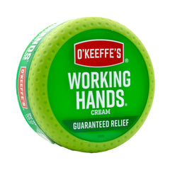O'Keeffe's Working Hands jar of cream provides quick relief for dry hands.