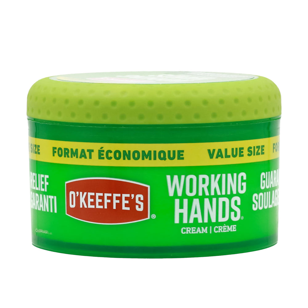 O'Keeffe's Working Hands lid open reveals convenient jar design
