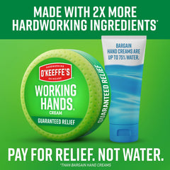O'Keeffe's Working Hands texture on skin; provides moisture