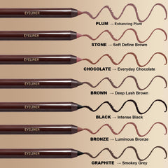 Okerker Plum&Brown gel eyeliner swatch reveals rich plum pigment for bold definition