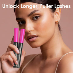 Okutani eyelash serum back panel explains simple nightly routine and dry time.
