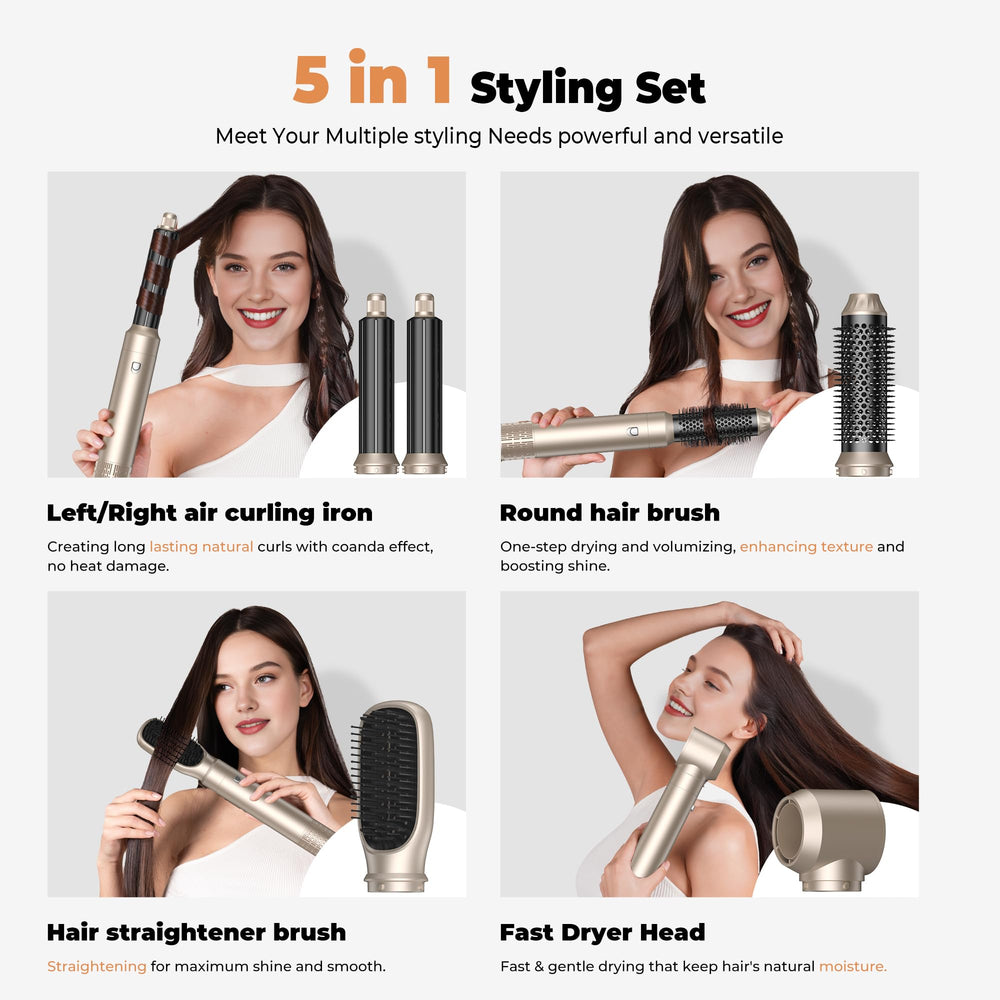 OKWRAP auto-wrap air curler 2 offering versatile curling directions for varied looks.