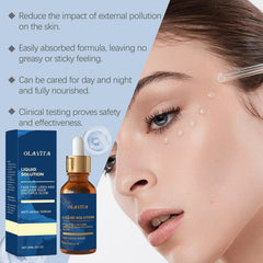 OLAVITA Liquid Solution Serum bottle cap close-up shows easy-to-use dropper for precise application.