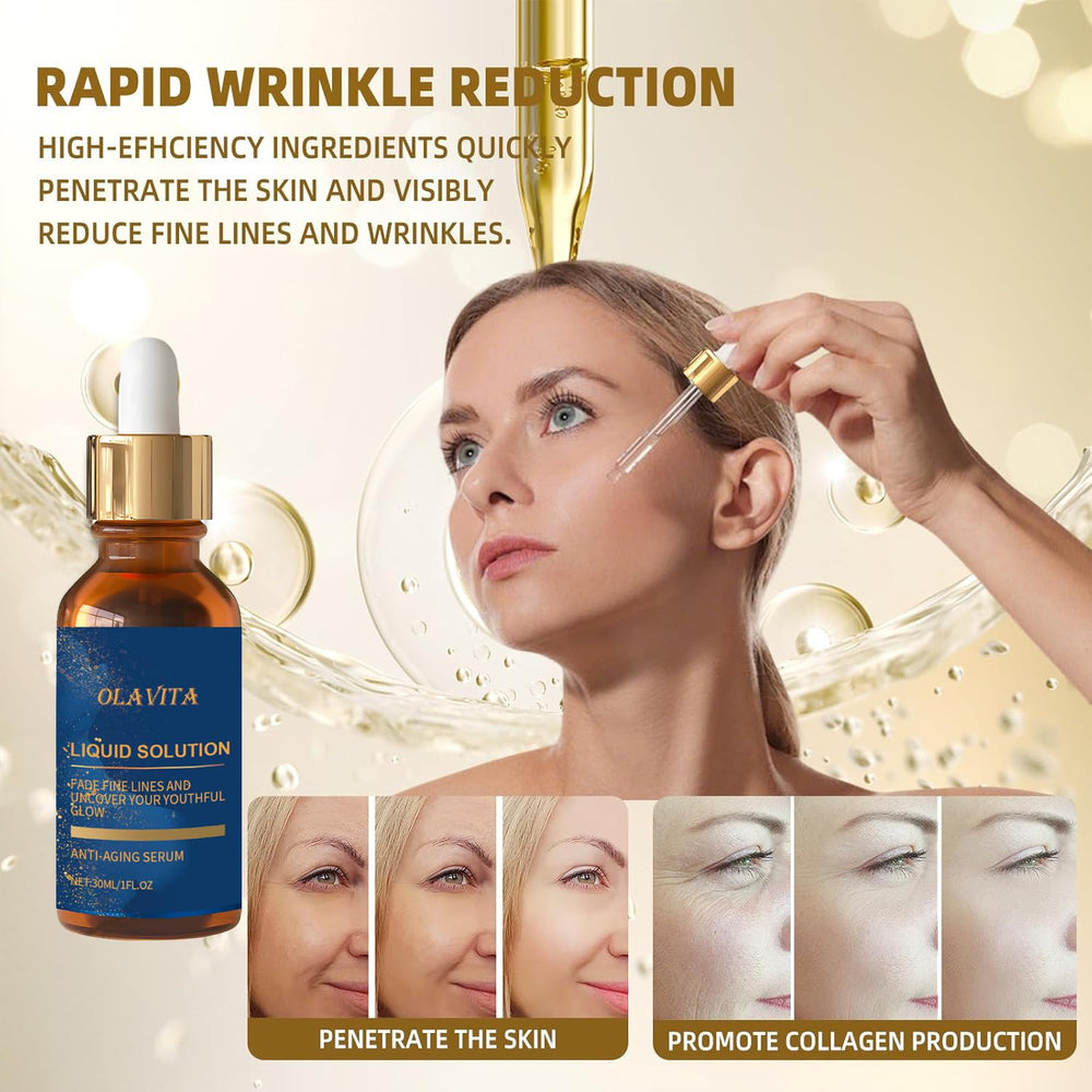 OLAVITA serum leaves a healthy glow after application.