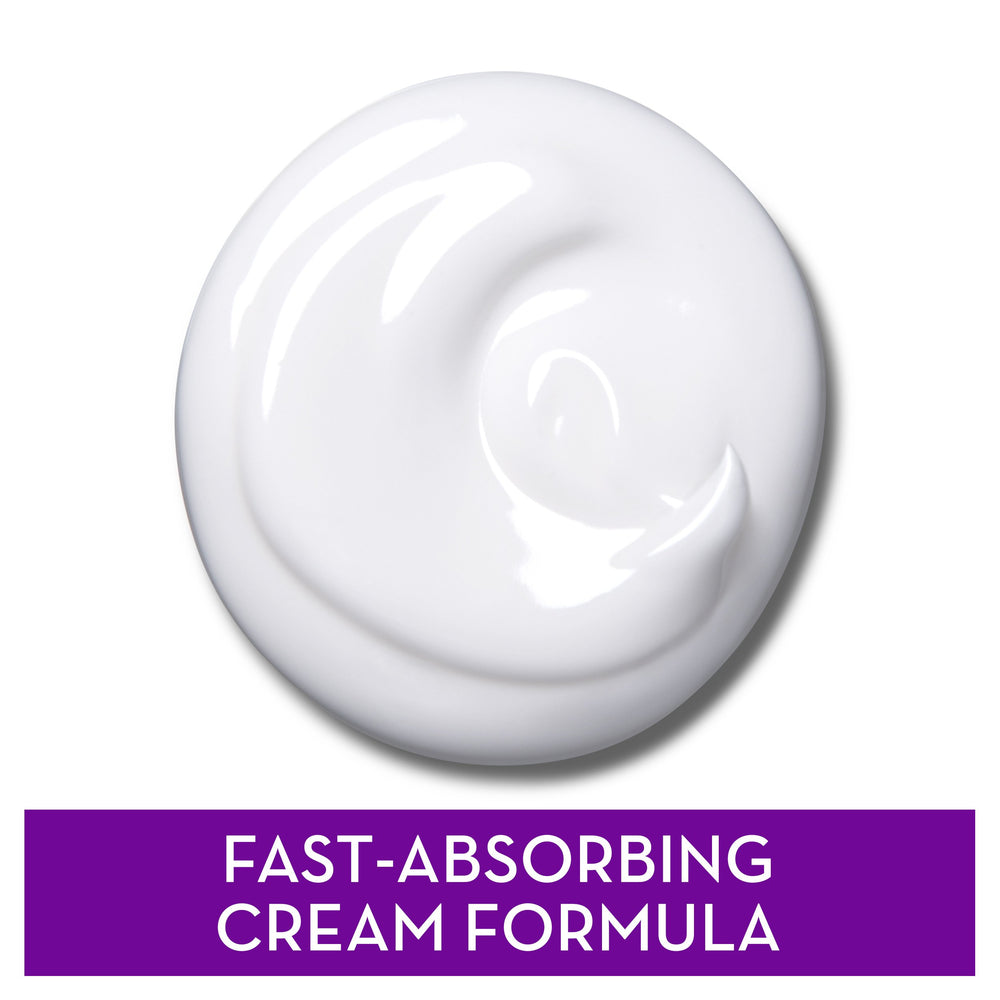 Olay Age Defying Night Cream texture closeup showing lightweight oil-free feel.