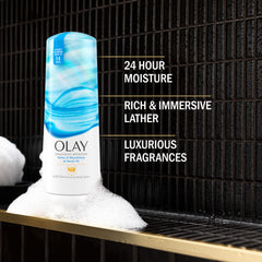 Olay Indulgent Moisture creamy lather elevates shower experience