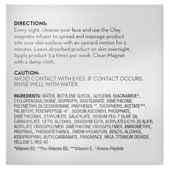 Olay Magnemasks ingredient details highlight anti-aging peptides and boosting hydration