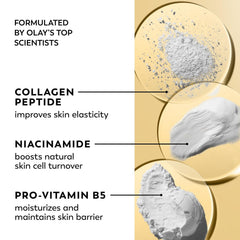 Olay Regenerist Collagen Peptide 24 ingredients panel highlights vitamin B3+.