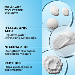 Fragrance-free label on Olay Regenerist Hyaluronic and Peptide 24 gel moisturizer