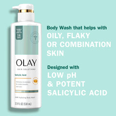 Dermatologist-tested seal on Olay Skin Solutions bottle signals trust.