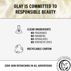 Fragrance-free Olay Tone Perfection Serum on clean bathroom shelf.