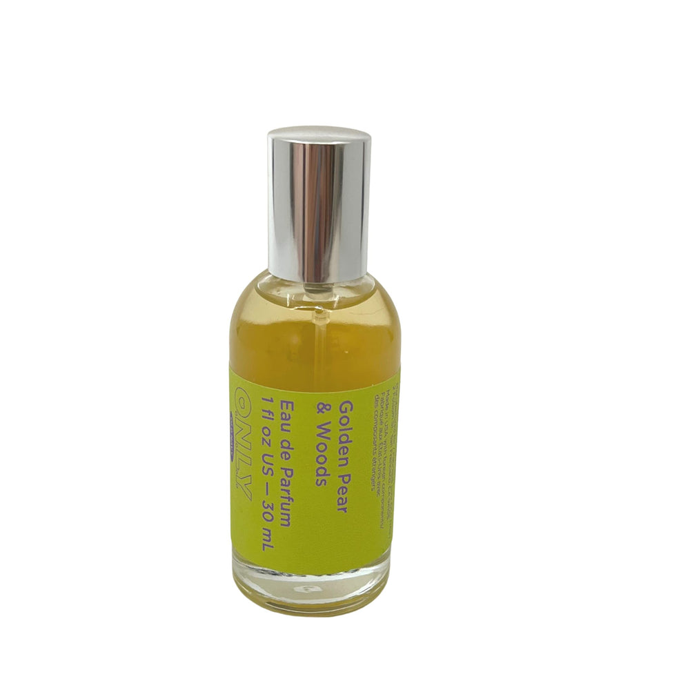 Old Navy Kindred Goods Golden Pear & Woods perfume bottle, showcasing fresh pear notes for daily wear.