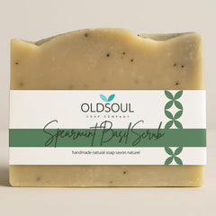 Old Soul Soap Company spearmint basil scrub bar morning routine vibe