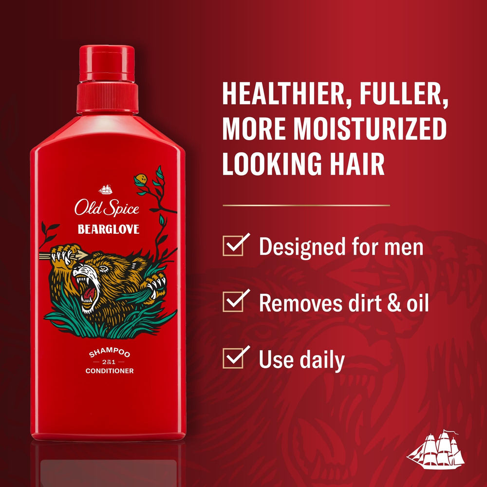 Old Spice Bearglove shampoo foam lather for cleansing