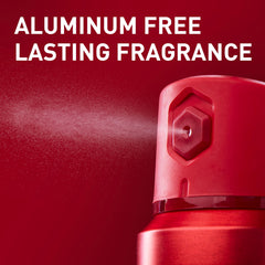 Old Spice Captain aluminum-free label close-up, highlighting skin-friendly formula.