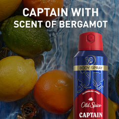 Old Spice Captain body spray on-the-go use, ideal for gym or office days.