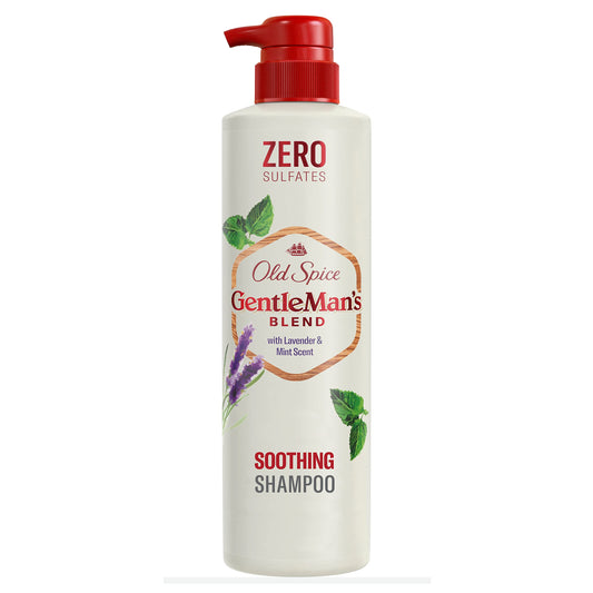 Old Spice Caseeto Gentlemans Blend shampoo bottle with lavender-mint scent for refreshing cleanse