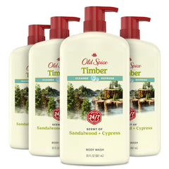 Old Spice Cleansing Body Wash bottle-front view shows 24/7 Shower Fresh for daily refresh.