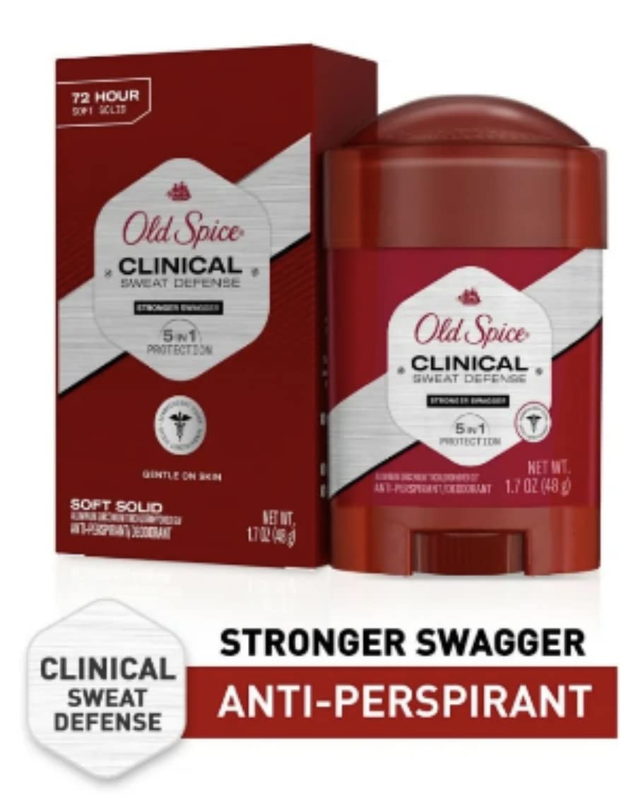 Applying Old Spice Sweat Defense soft solid for daily dryness.