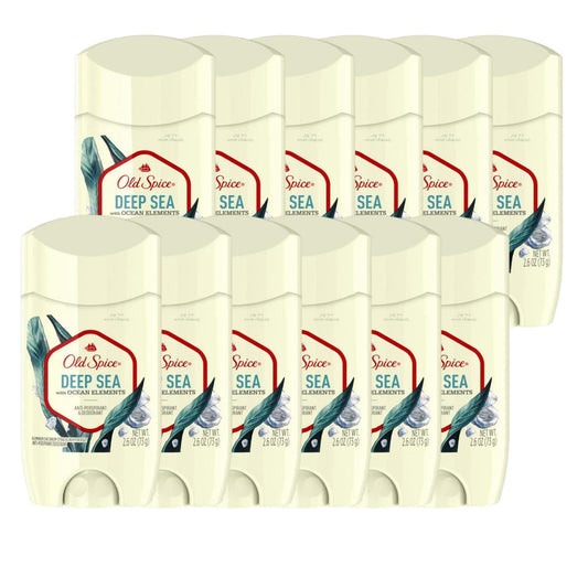 Old Spice Deep Sea invisible solid bottle shows refreshing ocean elements scent for daily wear