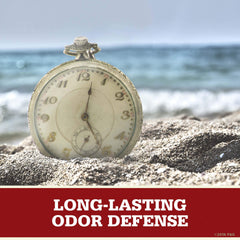 Old Spice Deep Sea underarm dry application demonstrates quick-drying performance after use