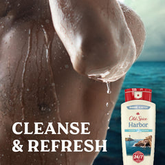 Old Spice Harbor bottle highlights driftwood notes blended with ocean breeze.