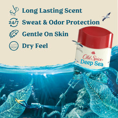 Old Spice Dry Feel front view can highlights long-lasting freshness for daily wear