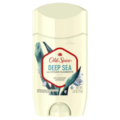 Old Spice Fresher Deep Sea deodorant pack shown with sleek container and ocean scent