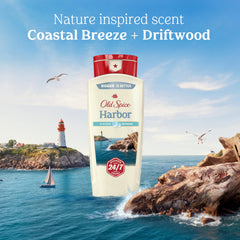 Old Spice Harbor is gentle on skin for daily use by active men.