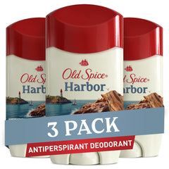 Old Spice Harbor antiperspirant deodorant pack3 front label showing coastal freshness