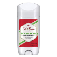 Old Spice High Endurance Playmaker bottle showing invisible, long-lasting odor protection.
