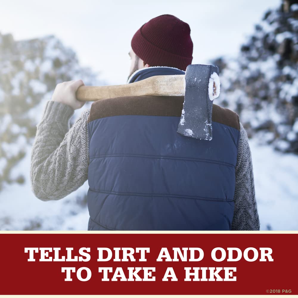 Old Spice Invigorate arctic freshness visuals convey revitalizing post-shower sensation.