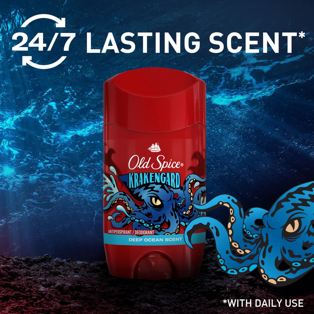Old Spice Krakengard odor protection helps stay ahead of odor
