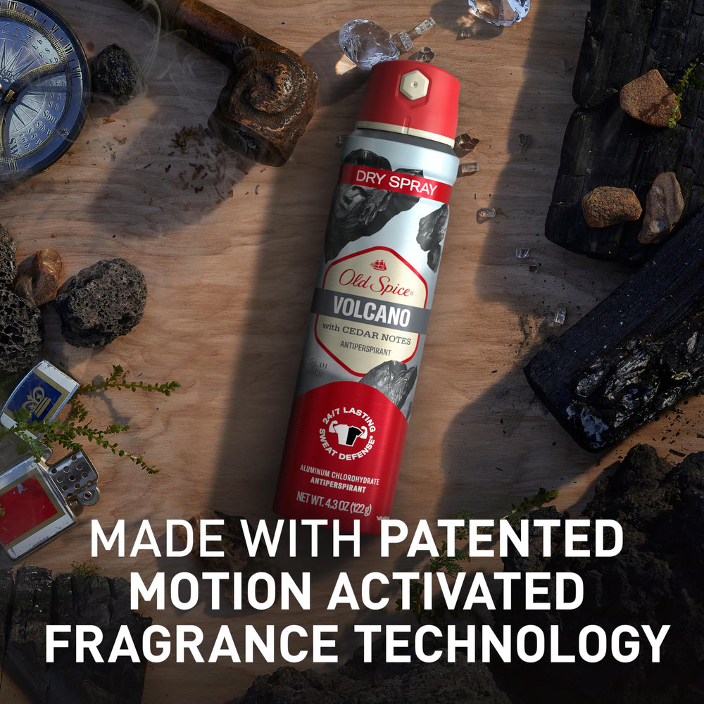 Old Spice pack of 3 4.3 oz cans offers value and travel readiness.