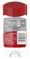 Old Spice Playmaker deodorant close-up label emphasizes fresh scent for everyday use.